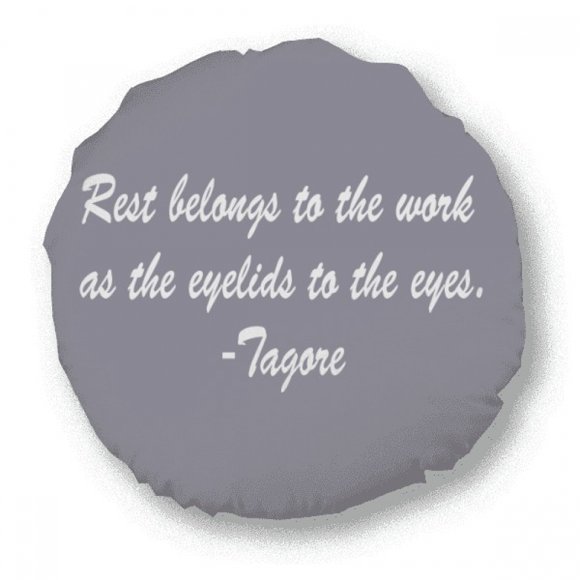 Qoutes Famous People Healing Rest Work Eyelid Eyes Round Throw Pillow Home Decoration Cushion