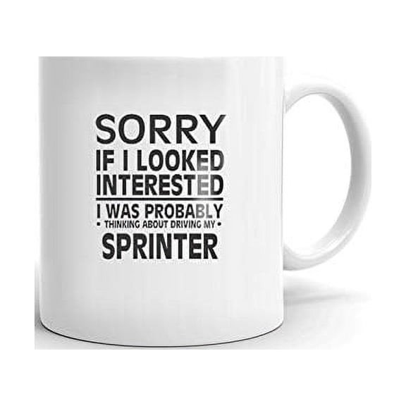 Thinking about my SPRINTER Driver Coffee Tea Ceramic Mug Office Work Cup Gift 11 oz