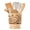 Beige, variant on Farmhouse Kitchen Utensil Holder for Kitchen Counter, Ceramic Large Cooking Utensil Crock with Cork Mat, Decorative Rustic Utensil Organizer for Countertop
