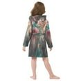 thumbnail image 7 of FORMRS Niños Bathrobe Unisex Hooded Robe Soft Plush Pajamas Sleepwear, Size 2-3T, Psychedelic Forest, 7 of 7