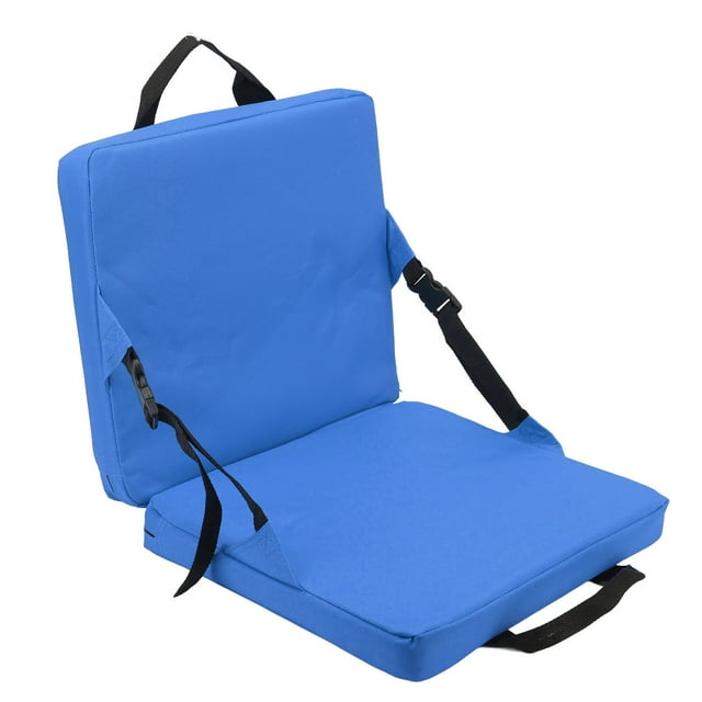 Coussin de Chaise Pliable, Format Portable en EPE et Éponge, Coussin de Plage Extérieur Confortable avec Pochette de Rangement pour Terrain de Balle Rouge, Bleu, Noir