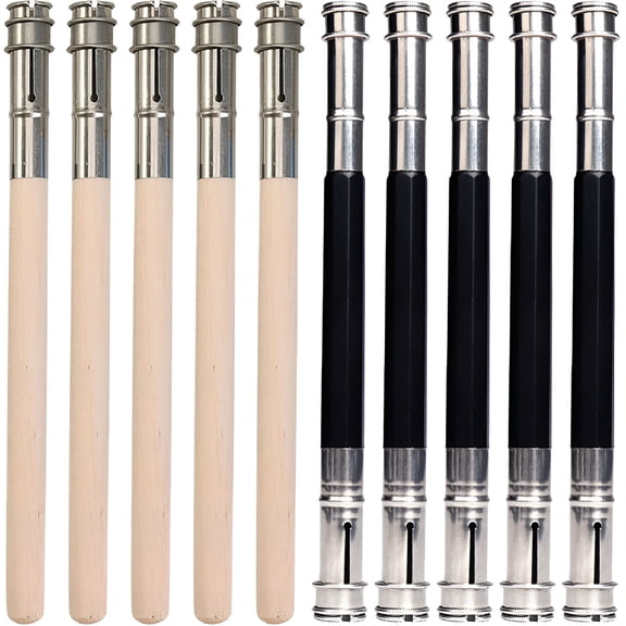 CCOCC 10Pcs Art Pencil Extenders Wooden Pencil Extenders Art Student Supplies Sketch Pencil Extenders