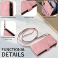thumbnail image 6 of Dteck for Samsung Galaxy S23 FE Wallet Case, Crossbody Phone Purse with Card Holder for Women Men, Soft PU Leather Zipper Carry Cover with Shoulder Strap for Samsung Galaxy S23 FE 5G,Pink, 6 of 6