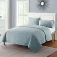thumbnail image 4 of VCNY Home Nina Bedding Collection Luxury Premium Ultra Soft Quilt Coverlet, Comfortable 3 Piece Set, Modern Geometric Design For Home Hotel Decor, Full/Queen, Blue, 4 of 4