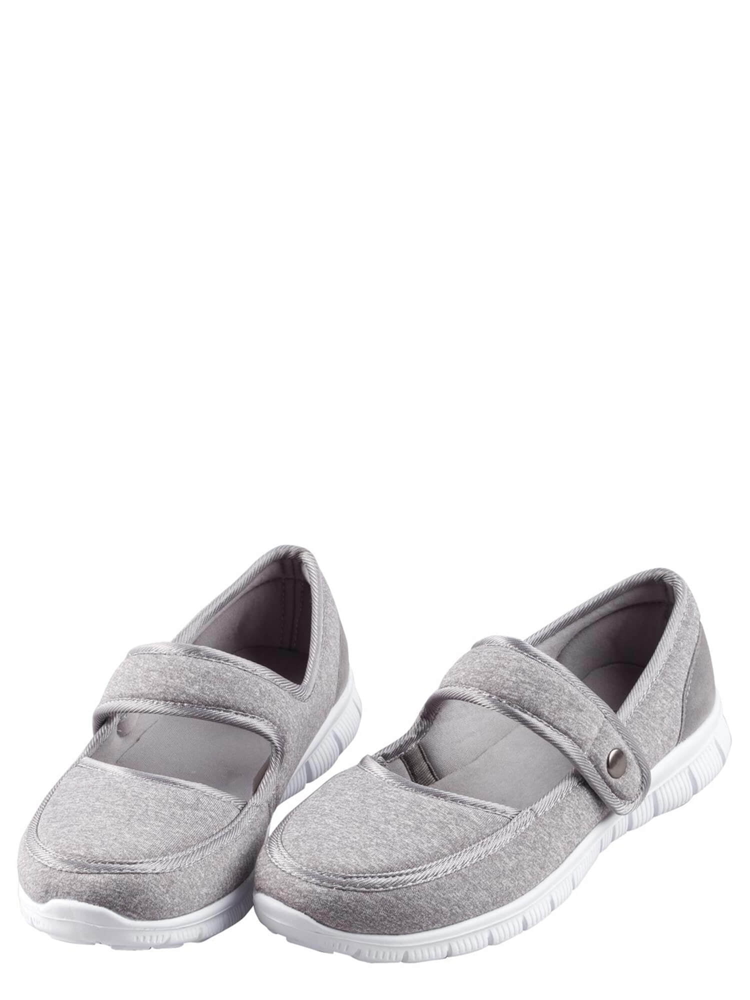 blaas gat geest aanvaardbaar Miles Kimball Silver Steps Feather Lite Mary Jane Shoes, Gray Color -  Walmart.com