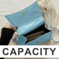 thumbnail image 3 of Artificial leather purses and handbags, one-shoulder crossbody bag with stone pattern. - blue, 3 of 5