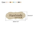 thumbnail image 2 of 20uds Mano Hecho PU Cuero Etiqueta con Amor Cosido Relieve Etiqueta Adorno para Jeans Bolsos Zapatos Sombrero, 2 of 8