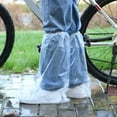 thumbnail image 3 of sunsanly Disposable Waterproof Shoe Covers with Elastic Ankles Overshoes Snowproof Sandproof Anti-Slip Rain Boots Covers for Snow Sand, 3 of 8