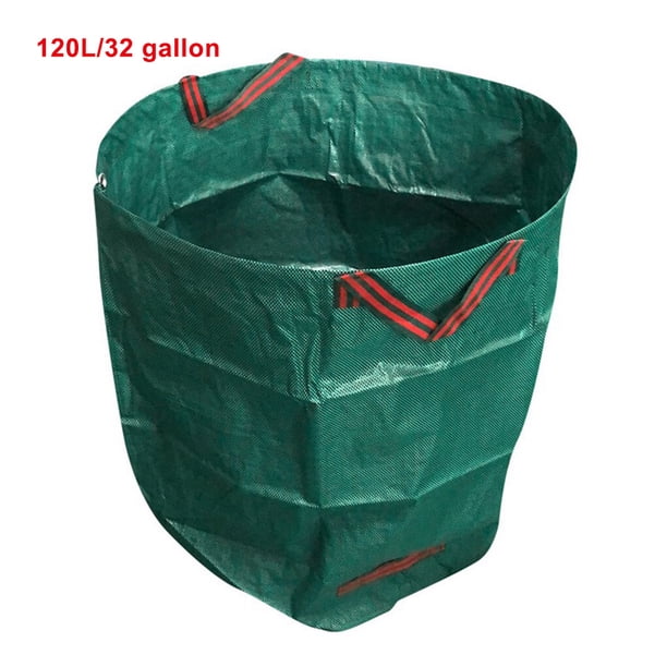 Billuyoard Bolsa de jardín, saco de hojas reutilizable, cubo de basura, residuos de basura de jardín plegables Jardín y Patio 120L/32 galones