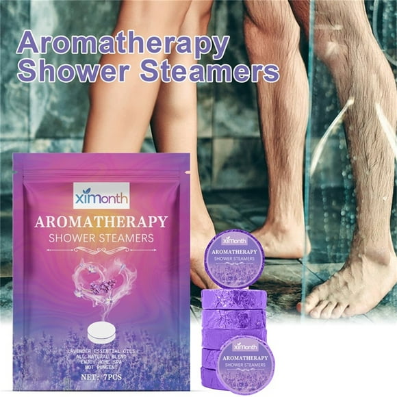 Pntutb Shower Steamers Aromatherapy for Women Or Men, with Chamomile Rose Lavender Mint Watermelon Essential Oil, 7-Pack Shower Bombs Birthday Gif