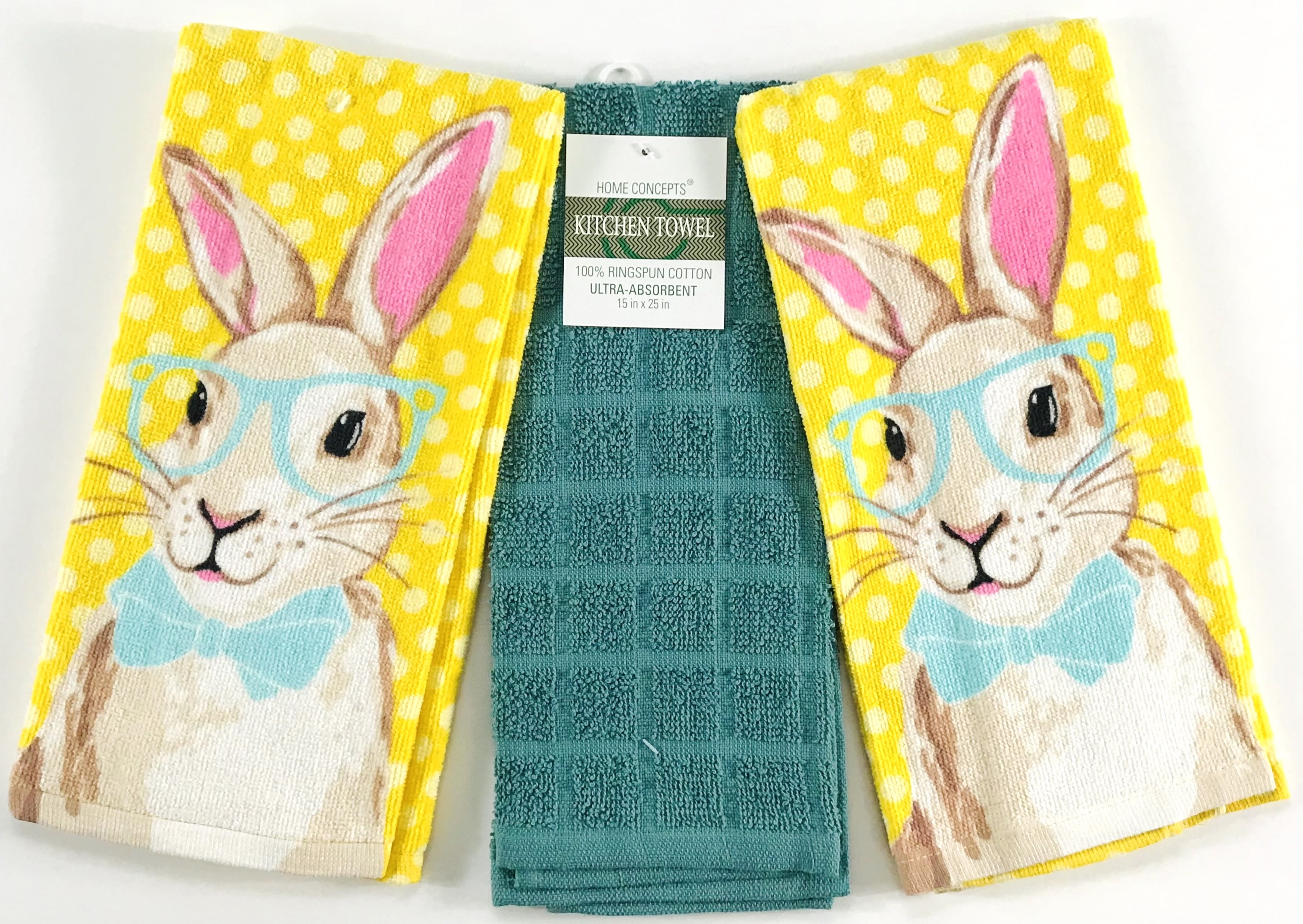 Reset Easter Towel | Spring Towel Set| Easter Hand Towel| with Plastic Table Cover 2 pc Easter Decoration