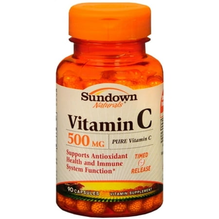 Sundown Vitamine C 500 mg Capsules 90 capsules Release Time (pack de 3)