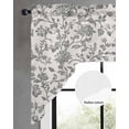 thumbnail image 2 of Spring Flowers Swag Valances for Windows, Small Curtains Drapes, Farmhouse Grey-blue Pastoral Floral Leaf Kitchen Window Curtains Over Sink Window Treatment Valance for Bedroom/Bathroom 56"x36", 2 of 5