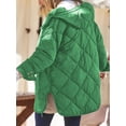 thumbnail image 4 of Womens Quilted Puffer Jacket Hooded Long Sleeve Zip Up Winter Coat Lightweight Warm Jackets with Pockets, 4 of 11