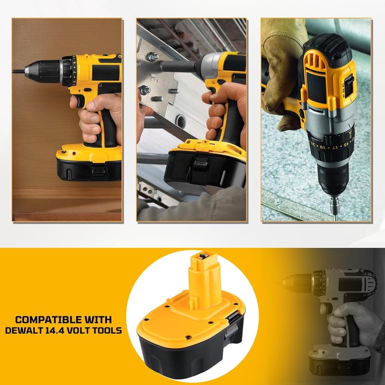 Batterie Compatible Dewalt 14.4V 3000mAh - Pour Modèles DC833KA, DC835KA, Etc. - Neuf Garantie 1 An