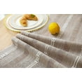 thumbnail image 5 of Nvzi Farmhouse Table Runner, Rustic Table Runners 72 Inches Long, Linen Boho Table Runner, Braided Striped Coffee Table Runner for Dining Party Holiday, 14x72 Inches, WideHollow Pale Taupe, 5 of 5