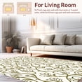 thumbnail image 2 of ODIKA 5'x7' Machine Washable Non-Slip Area Rug, Vintage Garden Scrollwork with Interlocking Wildflower and Leaf High Traffic Rug, Beige, 315754, 2 of 7