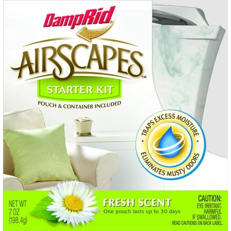 - AS01WMFS Airscapes Dehumidifier Starter Kit, Fresh Scent, Traps excess moisture to eliminate musty odors for fresher cleaner air By DampRid