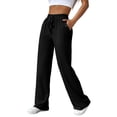 thumbnail image 2 of Kopltyrfg Womens Palazzo Pants Summer Fashion 2026 High Waisted Wide Leg Drawstring Flowy Beach Trousers with Pockets (Black,XL), 2 of 7