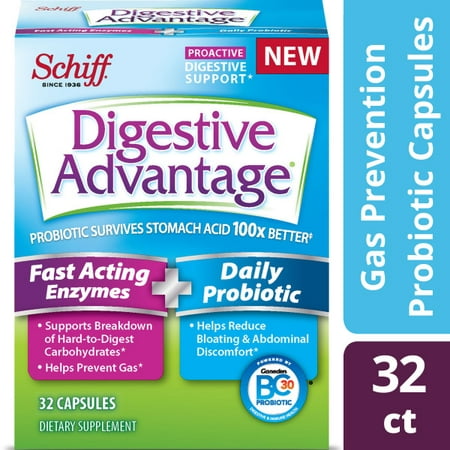 Digestive Advantage Fast Acting Enzymes Plus Daily Probiotic - 32