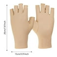 thumbnail image 3 of 1 Pairs Elderly Skin Thin Protector Gloves Tone Fingerless Gloves Bruise Ab Rasion Protective To Cover Br Uising Beige, 3 of 5