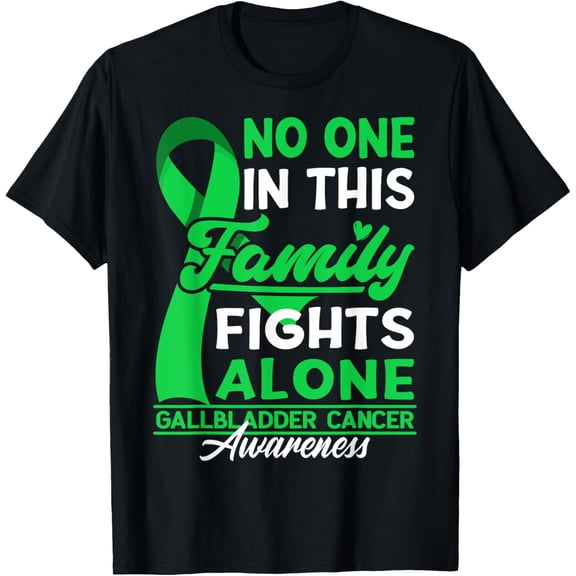 men and women can wear,No One In This Family Fights Alone I Gallbladder Cancer T-Shirt