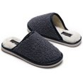 thumbnail image 3 of Seranoma Emma Womens House Plush Breathable Lined Memory Foam Anti Slip Slippers Navy, 3 of 7