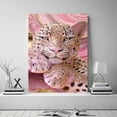 thumbnail image 2 of Mudket Framed Pink and Gold Glitter Leopard Canvas Wall Art, Glam Animal Print Wall Decor, Ready to Hang for Girls Bedroom - 12"L x 8"W, 2 of 10