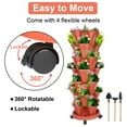 7Tier Stackable Patio Planters with Wheels for Indoor/Outdoor Grey