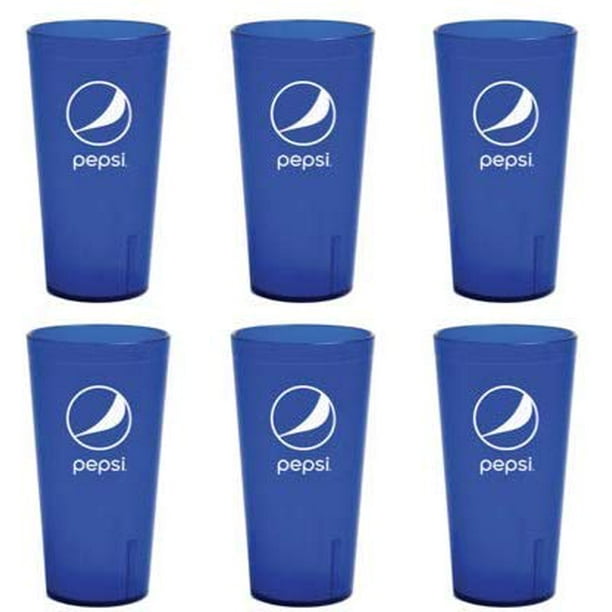 Pepsi Cola Blue Plastic Tumblers Cups 24Ounce Restaurant Grade Cups