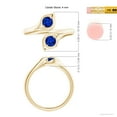 thumbnail image 4 of ANGARA Natural Calla Lily Two Stone Sapphire Ring in 14K Yellow Gold for Women (Size-4mm) | September Birthstone, Birthday, Anniversary, Jewelry Gift for Women | Natural Blue Sapphire Ring, 4 of 8