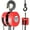 Red, variant on Heavy Duty 1 Ton (2200 lbs) Manual Hand Chain Hoist with 10ft Galvanized G70 Lift Chain, Red Industrial Pulley Block for Garage, Warehouse, Automotive & Machinery Lifting