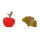 thumbnail image 5 of Escultura de fruta de cerámica y hojas de ginkgo, adorno decorativo de pared para sala de estar, cafetería, oficina, hotel, comedor, sala de estudio,, 5 of 8
