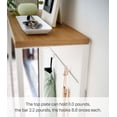 thumbnail image 4 of Yamazaki Home Modern Slim Console Table, Slim Narrow Accent Table For Entryway Or Living Room, Metal And Wood Skinny Hallway Or Sofa Table, Steel, 4 of 8