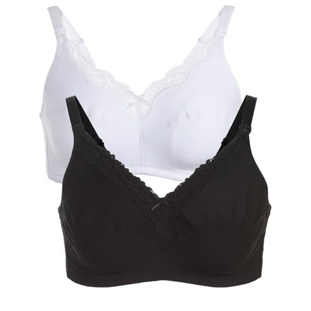 Loving Moments by Leading Lady Maternity to Nursing Wirefree Bra 2 Pack, Style (Best Sleeping Bra For Pregnancy)