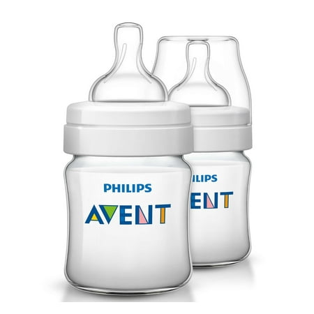 Philips Avent Polypropylene 4 Oz. Classic Bottles, 2 Pack