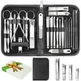 thumbnail image 2 of UBSWF-26-Piece Professional Manicure and Pedicure Kit, Nail Clippers Set, Stainless Steel Nail Care Tools with Travel Case, Silver White, 2 of 4