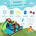 thumbnail image 4 of Patiojoy Inflatable Double Water Slide Park Giant Bouncy Castle w/ Obstacle Course Blower Excluded, 4 of 9