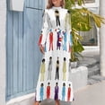 thumbnail image 3 of Retro Vintage Fashion 18 Long Dress women's summer dress 2024 Woman dresses, 3 of 4