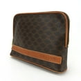 thumbnail image 2 of Pre-Owned Celine pouch, macadam leather, brown, accessories, women's, CELINE (Good), 2 of 11