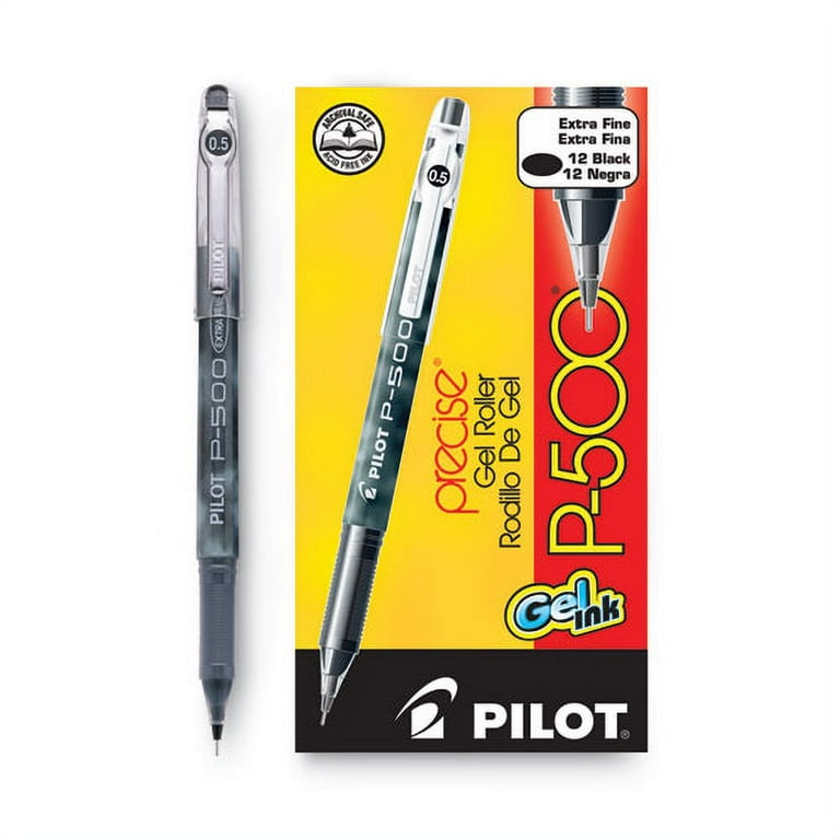 Precise P-500 Gel Pen, Stick, Extra-Fine 0.5 mm, Black Ink, Black Barrel, Dozen Precise P-500 Gel Pen, Stick, Extra-Fine 0.5 mm, Black Ink, Black Barrel, Dozen