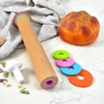 thumbnail image 2 of Adjustable Rolling Pin with 4 Removable Rings for Baking, Beech Wood, 35 cm, 2 of 4