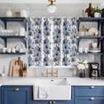 thumbnail image 2 of Blue Floral Kitchen Curtains Window Panels, Abstract Watercolor Flower Leaf Plant Insulated Window Treatment Curtain, Grommet Curtains for Bedroom/Living Room/Bathroom, 2 Piece 52"Wx84"L, 2 of 8