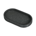 thumbnail image 3 of Bandeja de dispensador de jabón 7.8x3.9 pulgadas Sleek Forma ovalada bandeja de tocador versátil para cepillos de maquillaje accesorio decorativo Gris oscuro, 3 of 8