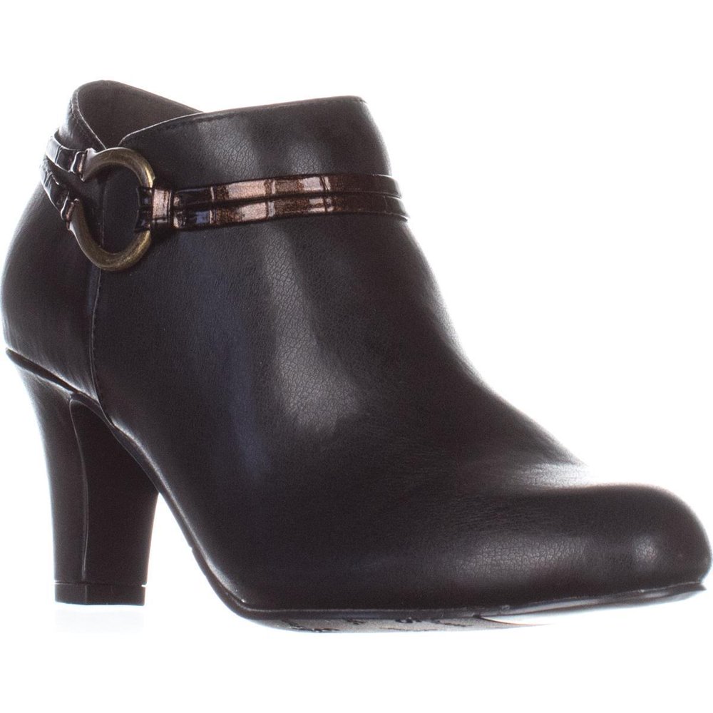 Easy Street Womens Easy Street Jem Ankle Booties, Brown/Bronze Patent Croc, 5.5 US Walmart