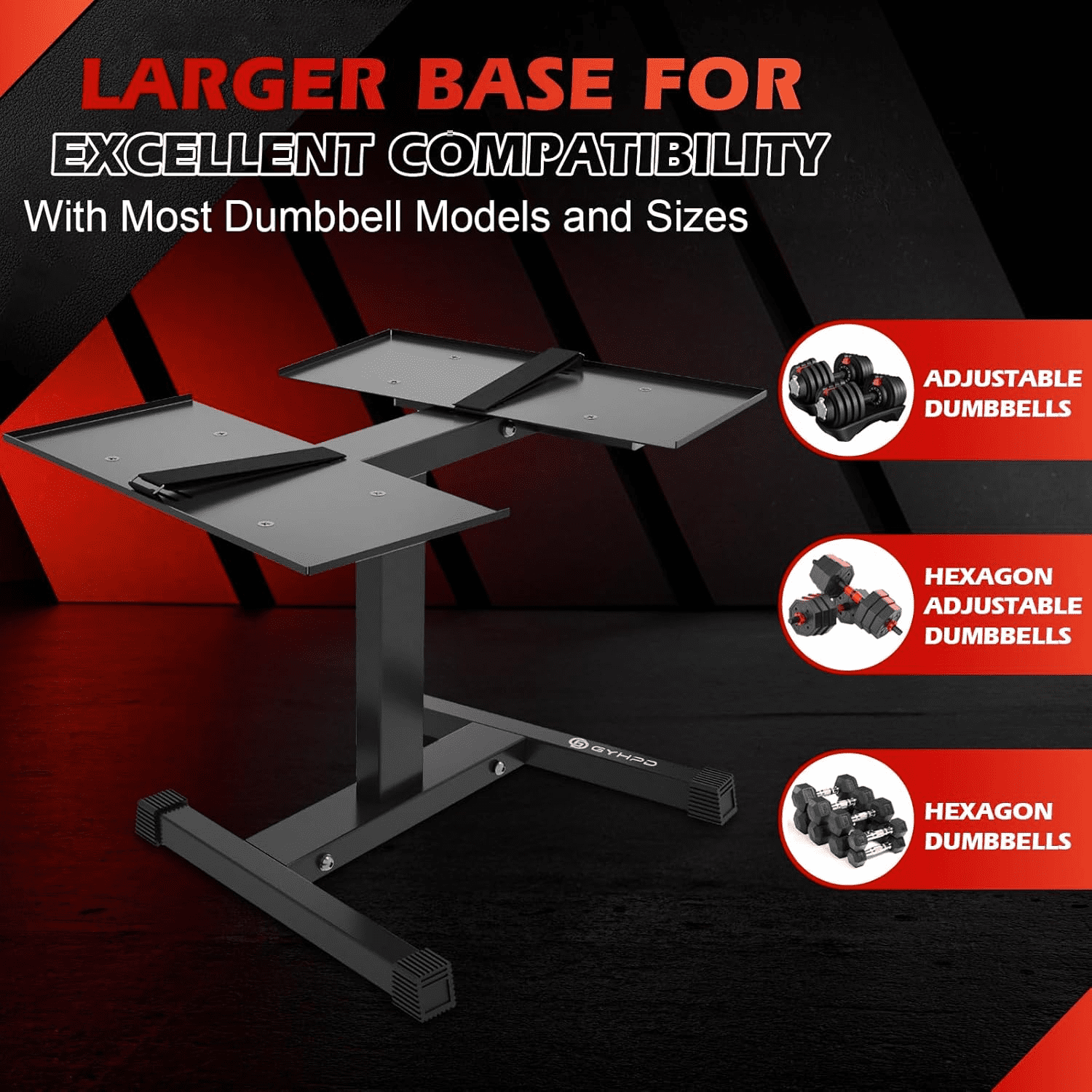 2026 NEW Adjustable Dumbbell Stand, 200 lb Capacity, Dumbbell Rack with Adjustable Belt, Heavy Duty Column Dumbbell Stand, Easy Storage & Safety for Home Gym, Dumbbell Rack Stand Only