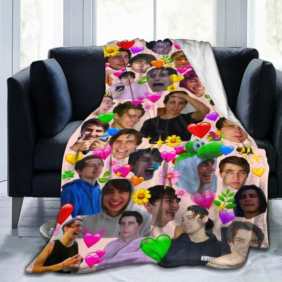 Blanket Colby Musics Brock Throw Flannel Blankets Warm Soft Cozy Fuzzy Air Conditioning Blanket for Living Room Sofa Bed Gift Blankets for All Seasons 30"x40"