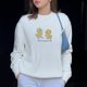 thumbnail image 1 of New Y2k Women Fashion Elegant O Neck Pullover Long Sleeve Cute Little Yellow Duck Pattern Print Knit Sweater Couple Casual Tops, 1 of 5