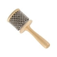 thumbnail image 2 of Sonajero de mano de madera Cabasa con cadena de cuentas de metal, sonajero portátil de percusión musical Diámetro 65 cm, 2 of 9