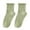 Army Green, variant on Women's Ruffle Ankle Socks with Floral Lace Trim Low Cut Casual Fashion Socks for Women Gold